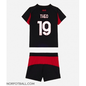 Billige Fotballdrakt AC Milan Theo Hernandez #19 Replika Hjemmedraktsett Barn 2025-26 Kortermet (med bukser)
